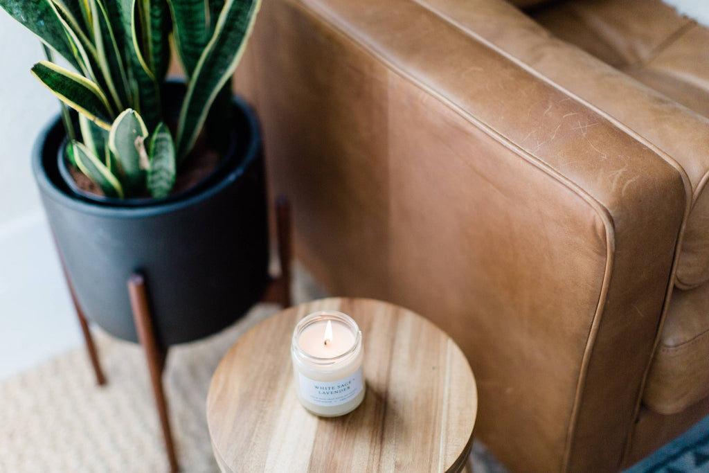 White Sage + Lavender Modern Soy Candle: 8 oz - Sage InteriorsWax and Wane Candlescandle