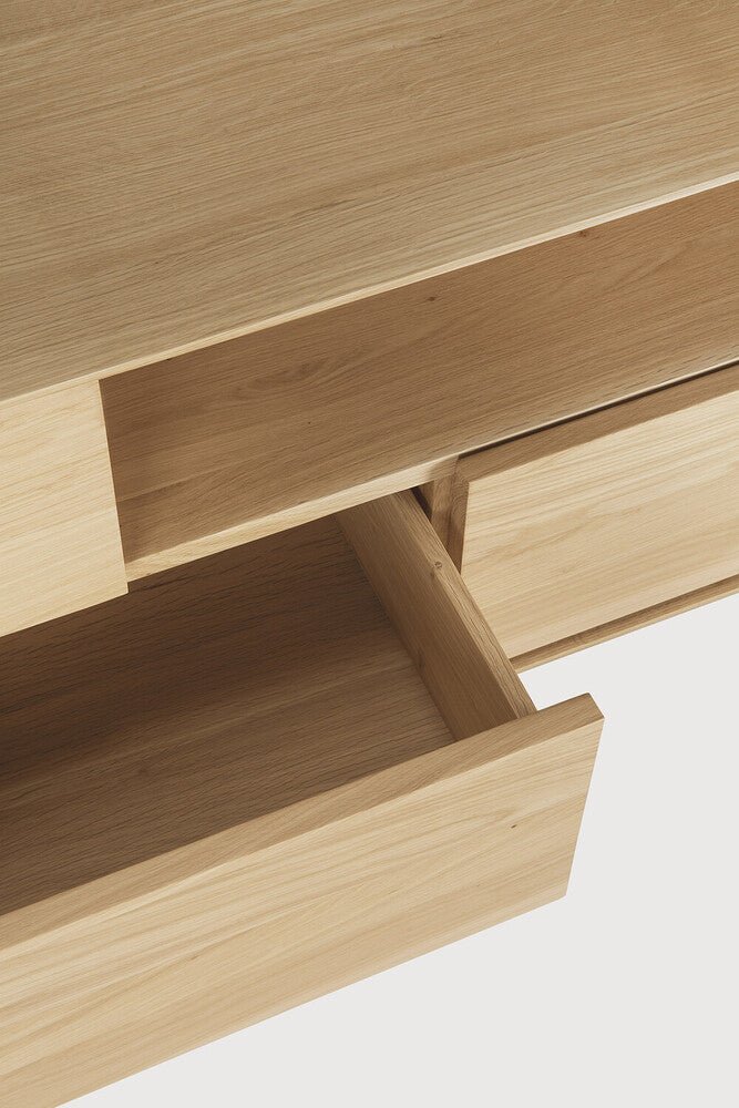 Whitebird Oak TV Cupboard – Sculptural Media Console with Minimalist Design - Sage InteriorsEthnicraft
