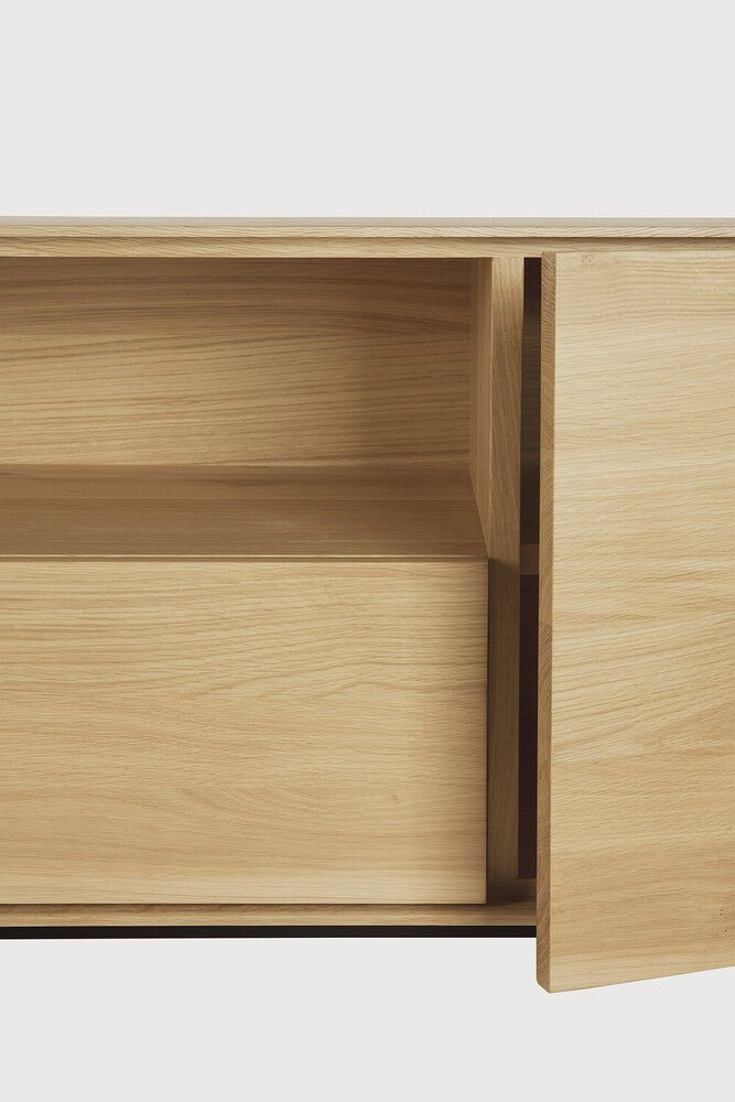 Whitebird Oak TV Cupboard – Sculptural Media Console with Minimalist Design - Sage InteriorsEthnicraft