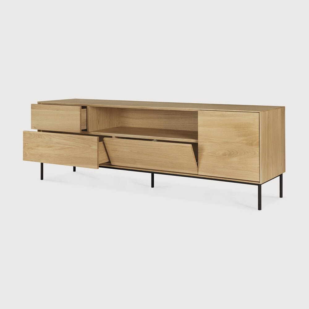 Whitebird Oak TV Cupboard – Sculptural Media Console with Minimalist Design - Sage InteriorsEthnicraft