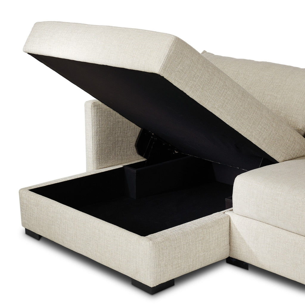 Wickham 2 - Piece Sleeper Sectional Sofa with Hidden Storage – Modern Pullout Design - Sage InteriorsFour HandsSectional Sofa Units