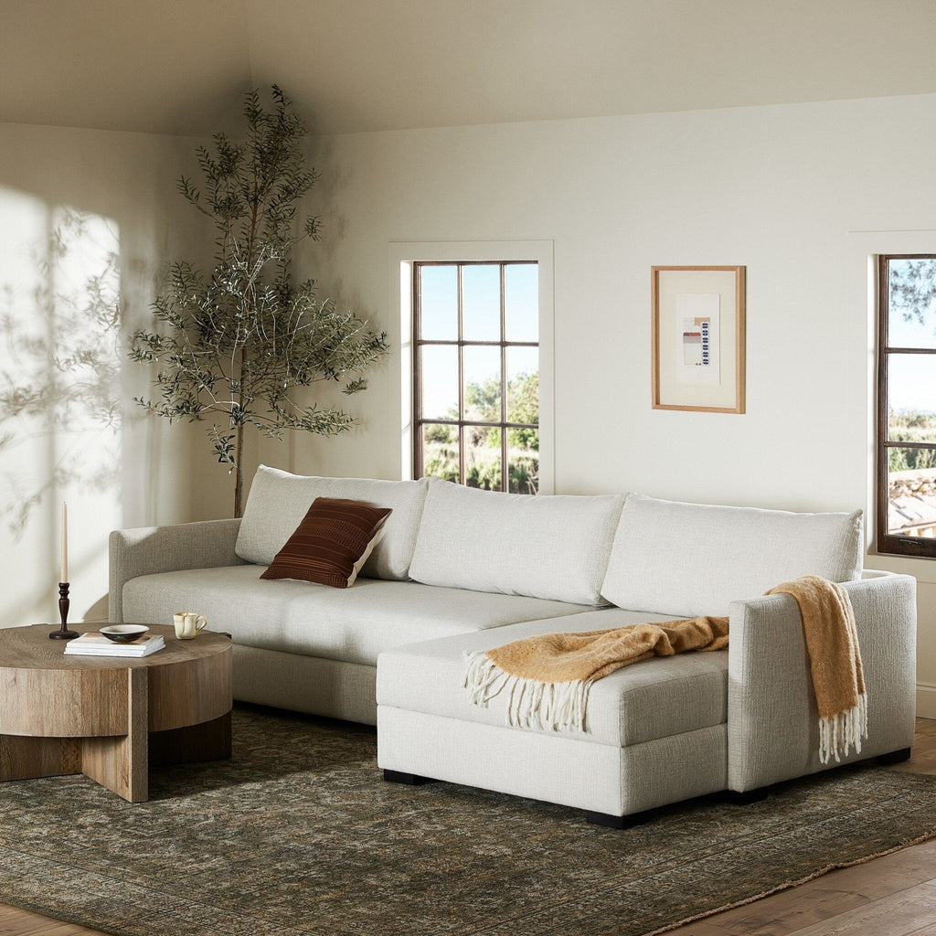 Wickham 2 - Piece Sleeper Sectional Sofa with Hidden Storage – Modern Pullout Design - Sage InteriorsFour HandsSectional Sofa Units