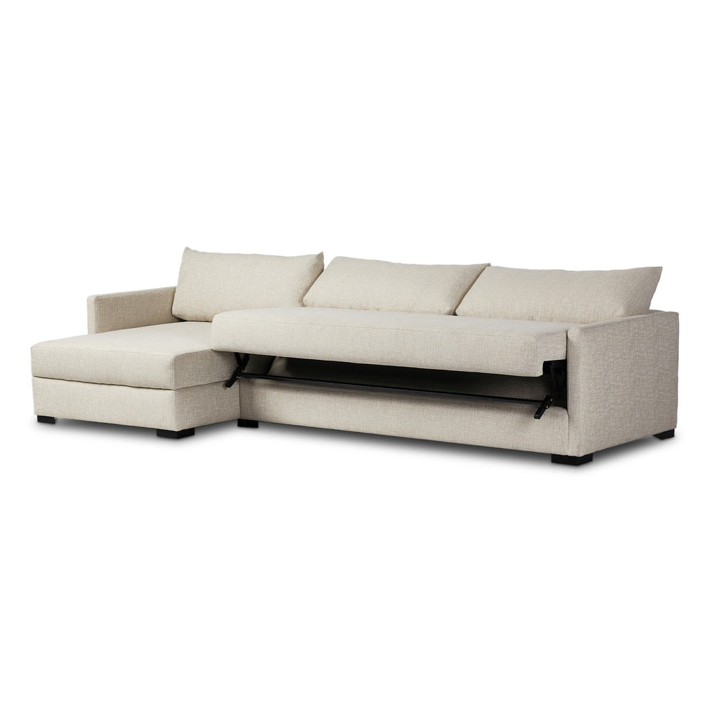 Wickham 2 - Piece Sleeper Sectional Sofa with Hidden Storage – Modern Pullout Design - Sage InteriorsFour HandsSectional Sofa Units