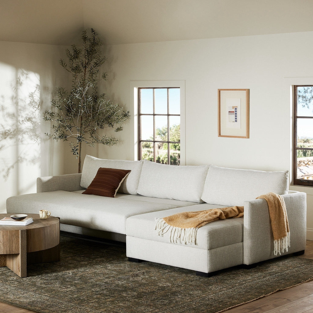 Wickham 2 - Piece Sleeper Sectional Sofa with Hidden Storage – Modern Pullout Design - Sage InteriorsFour HandsSectional Sofa Units