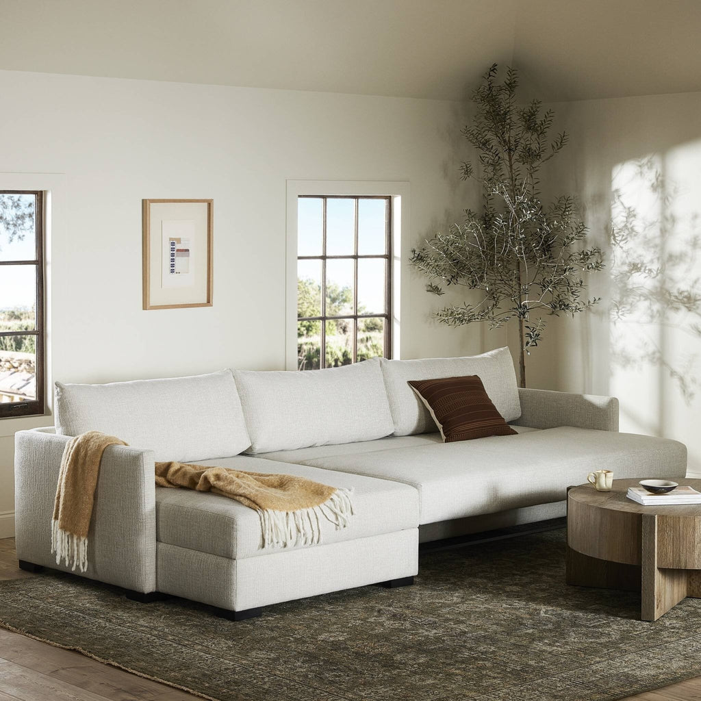 Wickham 2 - Piece Sleeper Sectional Sofa with Hidden Storage – Modern Pullout Design - Sage InteriorsFour HandsSectional Sofa Units