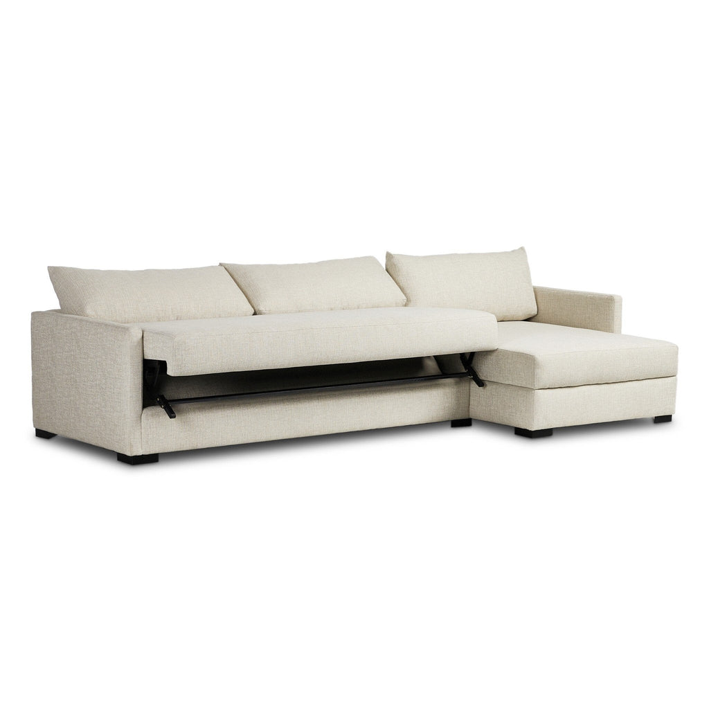 Wickham 2 - Piece Sleeper Sectional Sofa with Hidden Storage – Modern Pullout Design - Sage InteriorsFour HandsSectional Sofa Units