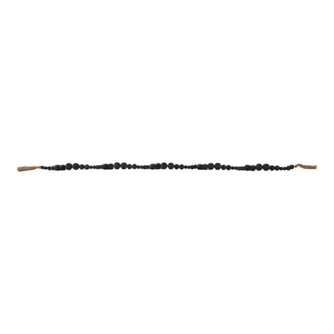Wood and Jute Hexagon and Round Bead Garland - Black, 84 in. - Sage InteriorsSagebrook HomeBeads