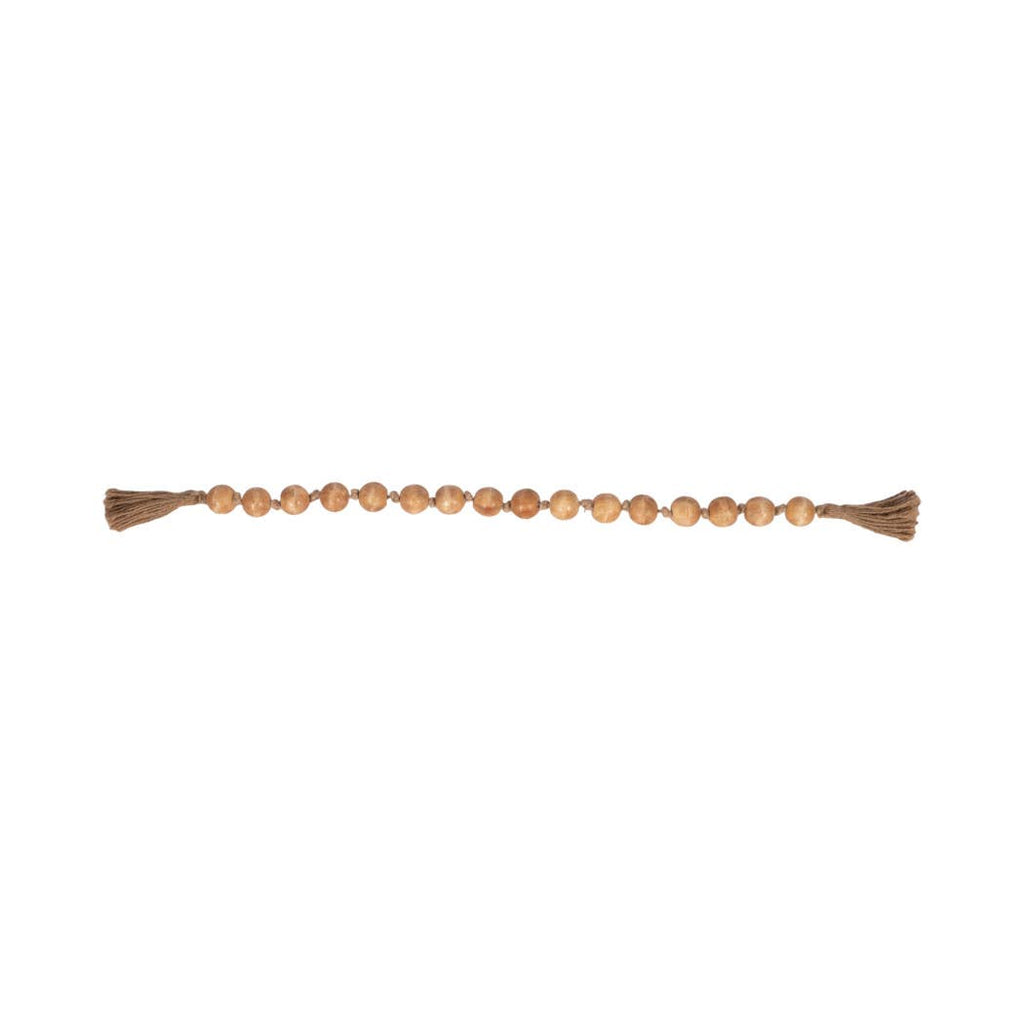 Wood Jute Bead Garland with Woven Tassels - Brown, 1.25 in. - Sage InteriorsSagebrook HomeBeads