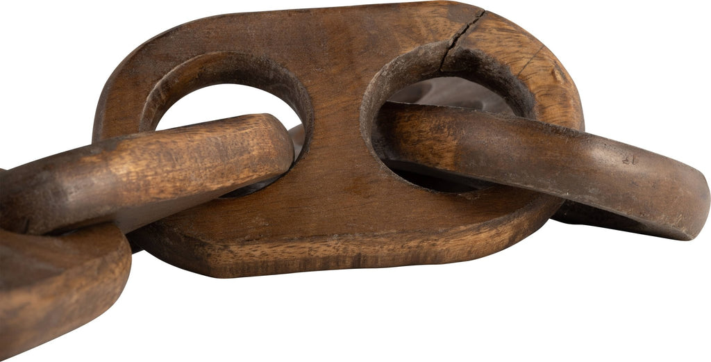 Wood Unique Abstract Linked Chain Object - Brown, 3 in. - Sage InteriorsSagebrook Homechain