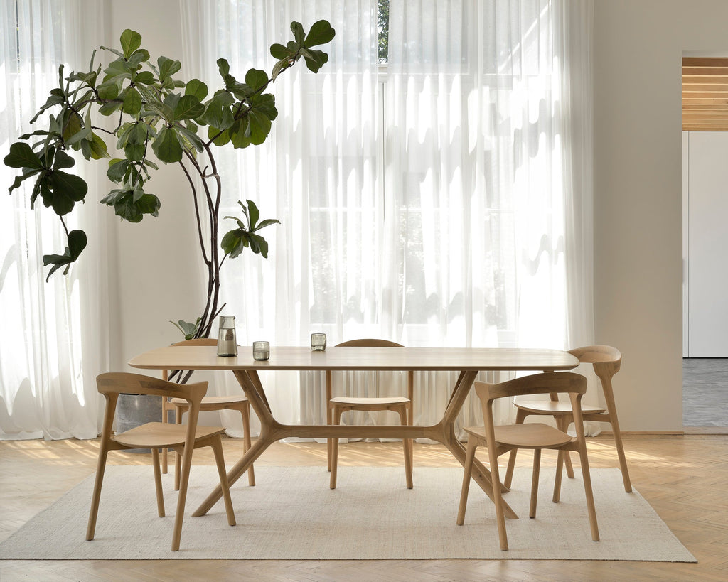 X Dining Table – Sculptural Solid Oak Centrepiece - Sage InteriorsEthnicraftDining Table