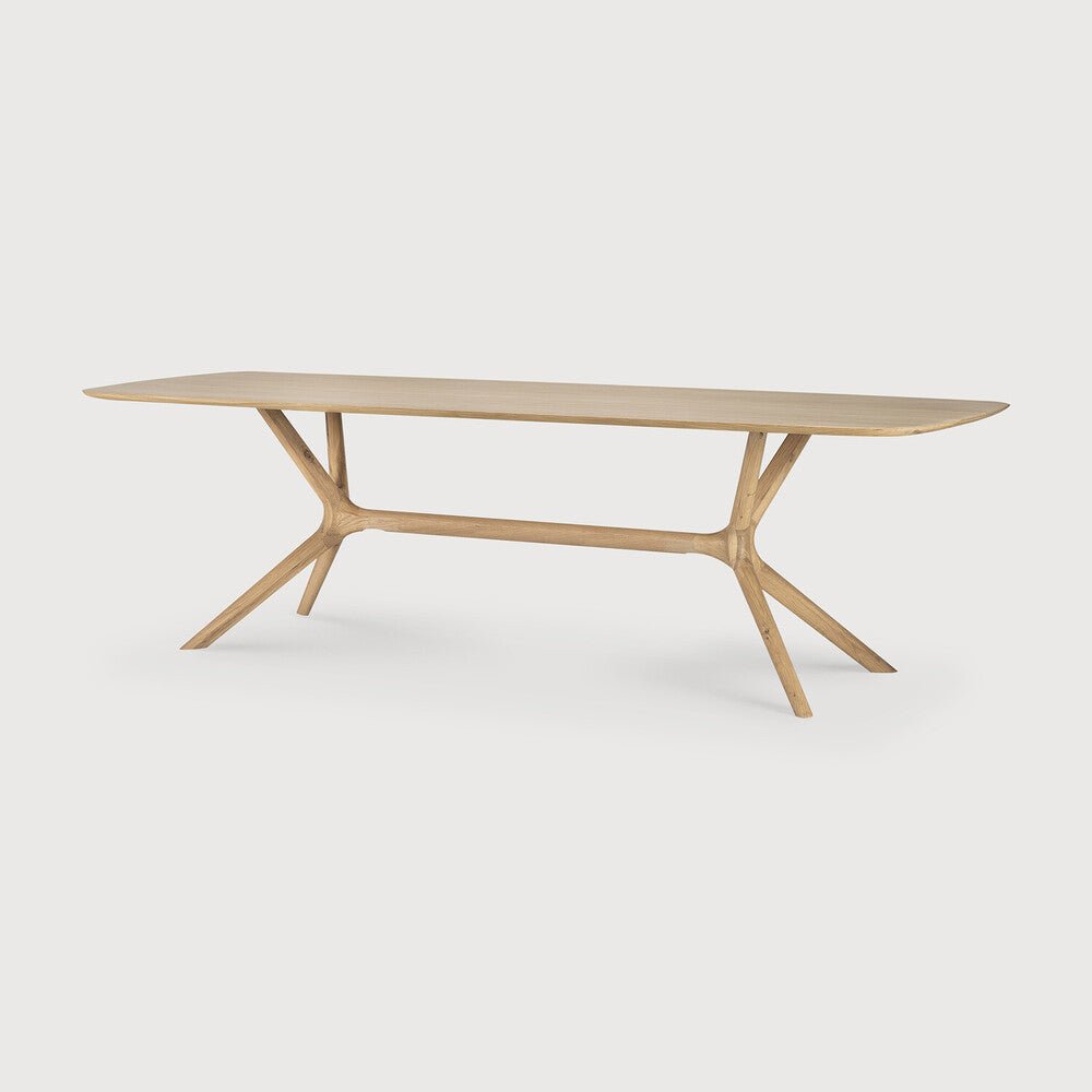 X Dining Table – Sculptural Solid Oak Centrepiece - Sage InteriorsEthnicraftDining Table