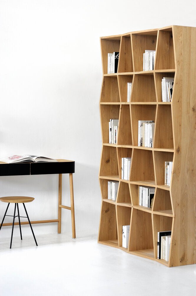 Z Rack – Modern Geometric Wooden Bookcase Sage Interiors - Sage InteriorsEthnicraft