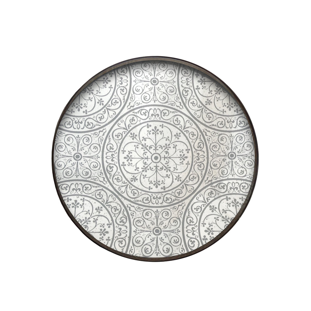 Moroccan Frost mirror tray 24 x 24 x 2