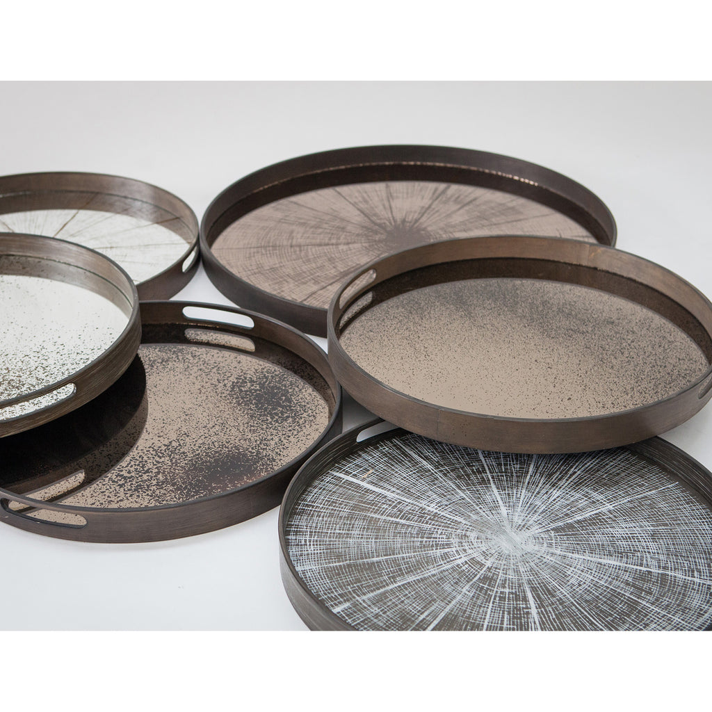 Bronze mirror tray- 19 x 19 x 2