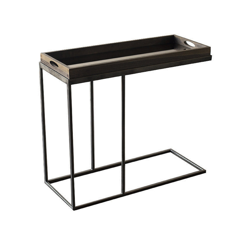 Rectangular tray side table 28 x 13 x 25  (tray not included)