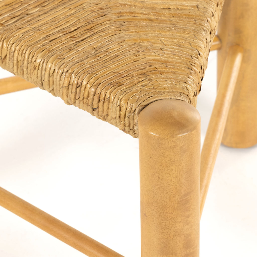 Woven Mango Accent Stool, Light-Washed