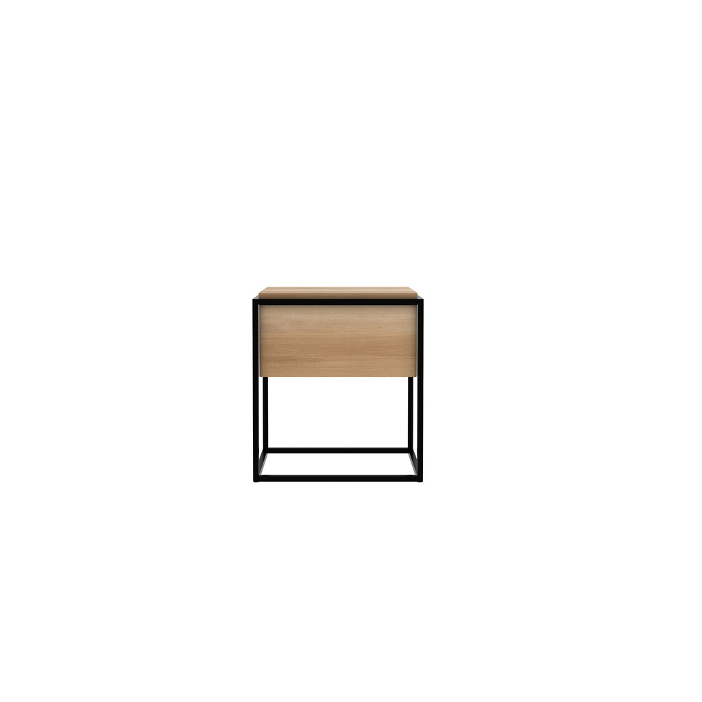 Oak Monolit bedside table - 1 drawer - Black - FSC 19 x 19 x 20