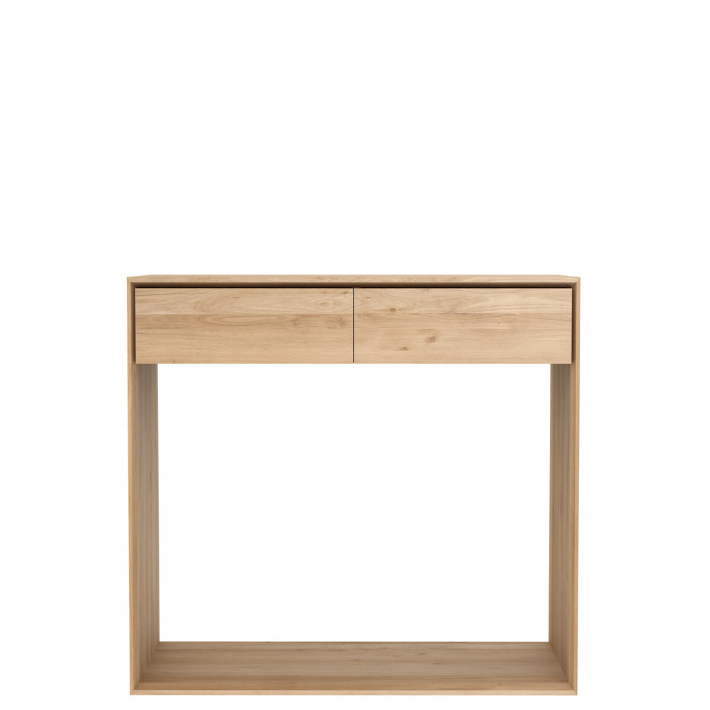 Oak Nordic Console with Drawers