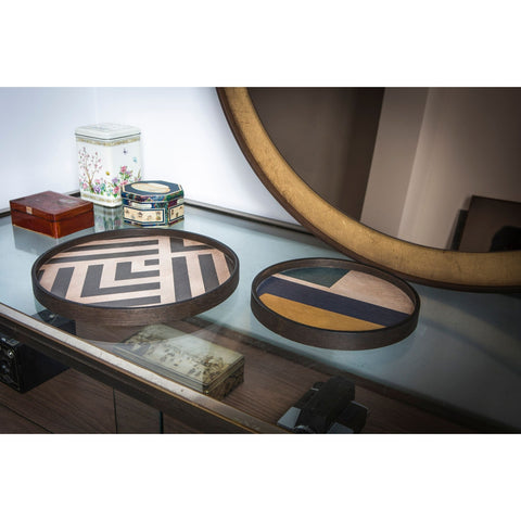 Geo Study Wood Valet Tray
