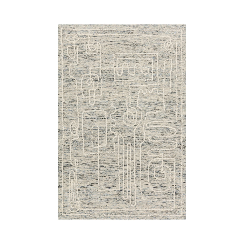 Leela Sky/White Rug