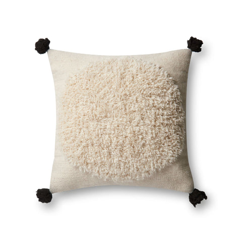 Loloi Ivory/Black Square Pillow