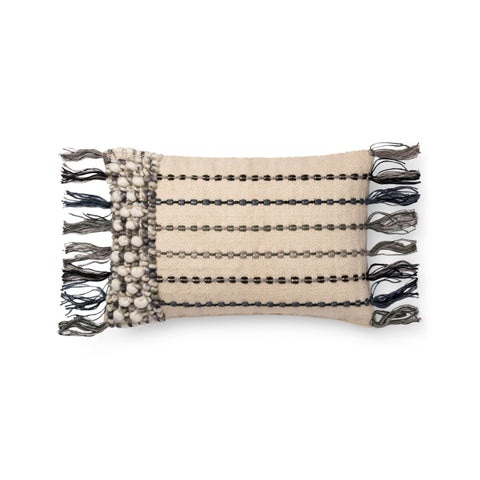 Loloi Natural/Blue Pillow