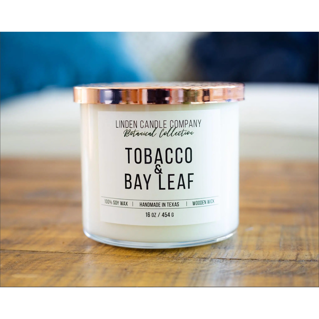 Tobacco and Bay, Woodsy 16oz Candle
