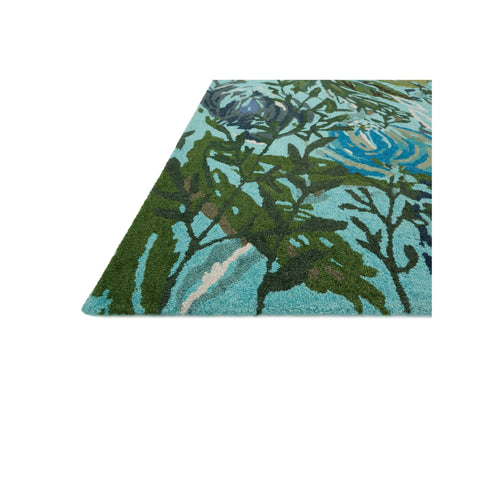 Wild Bloom Aqua/Green Rug
