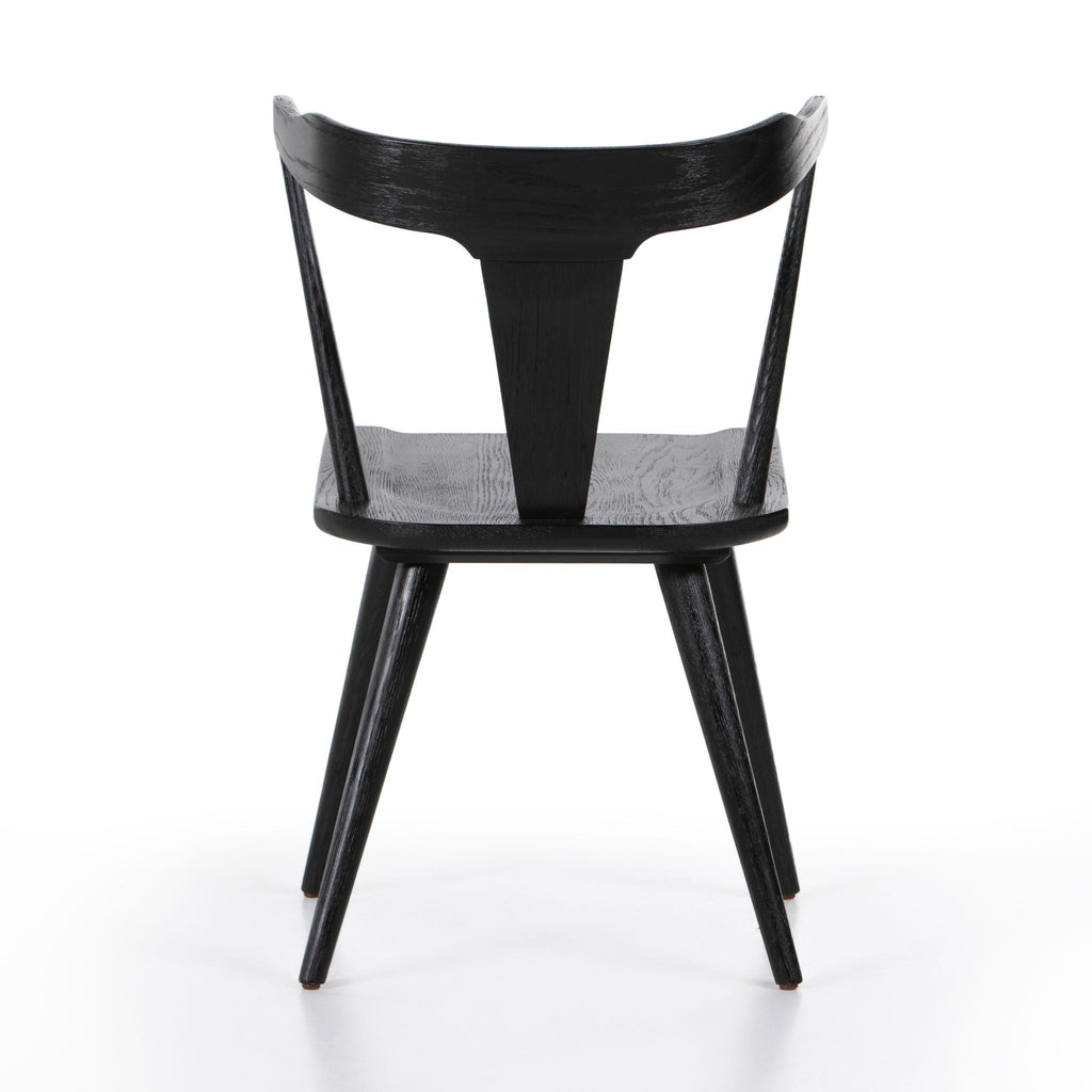 Aster Farmhouse Dining Chair, Black Oak