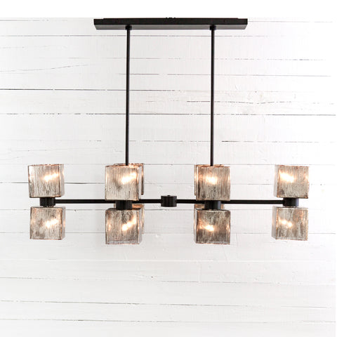 Ava Linear Chandelier, Antiqued Iron