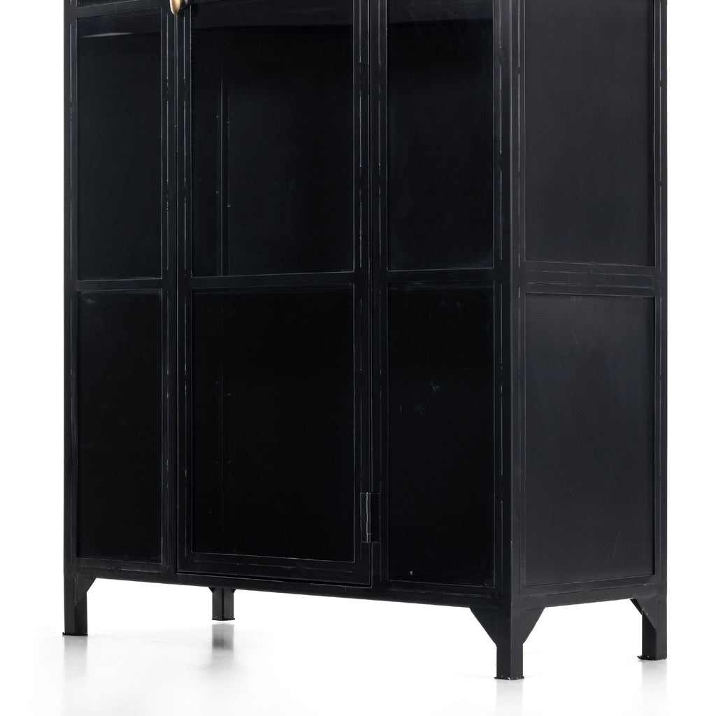 Arched Matte Black Cabinet