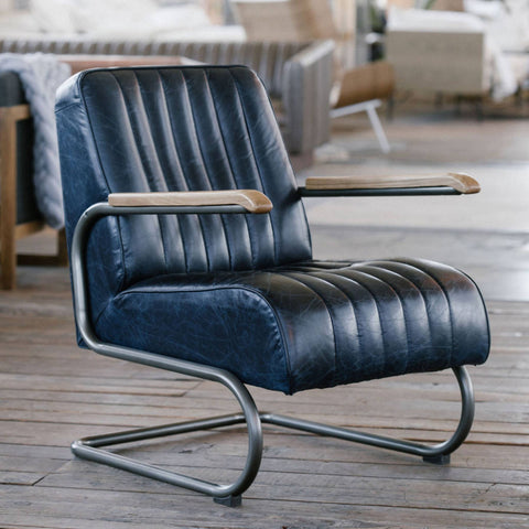 Cadillac Blue Arm Chair Delivered to you Sooner