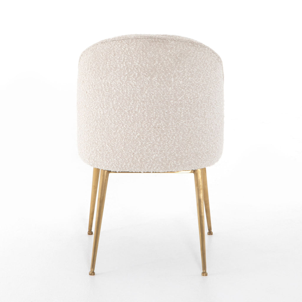 Boucle meets Brass Dining Chair