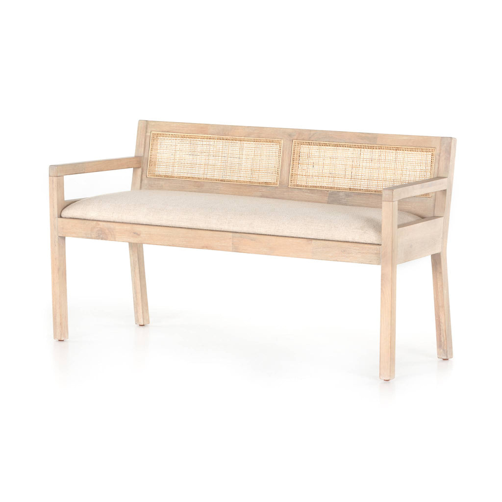 Caned Mango Accent Bench