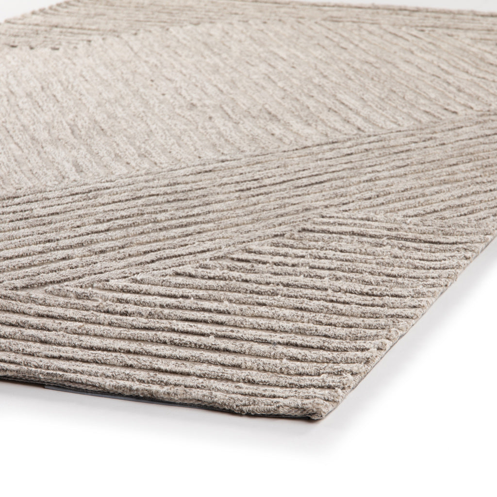 Heathered Natural Linear Outdoor Rug