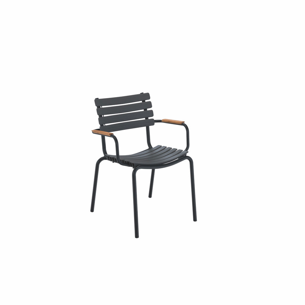 ReCLIPS Dining Chair in Mono Color with Bamboo Armrests