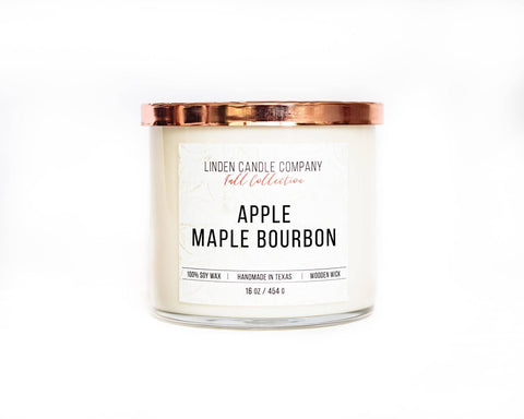 16oz Apple Maple Bourbon Fall Candle