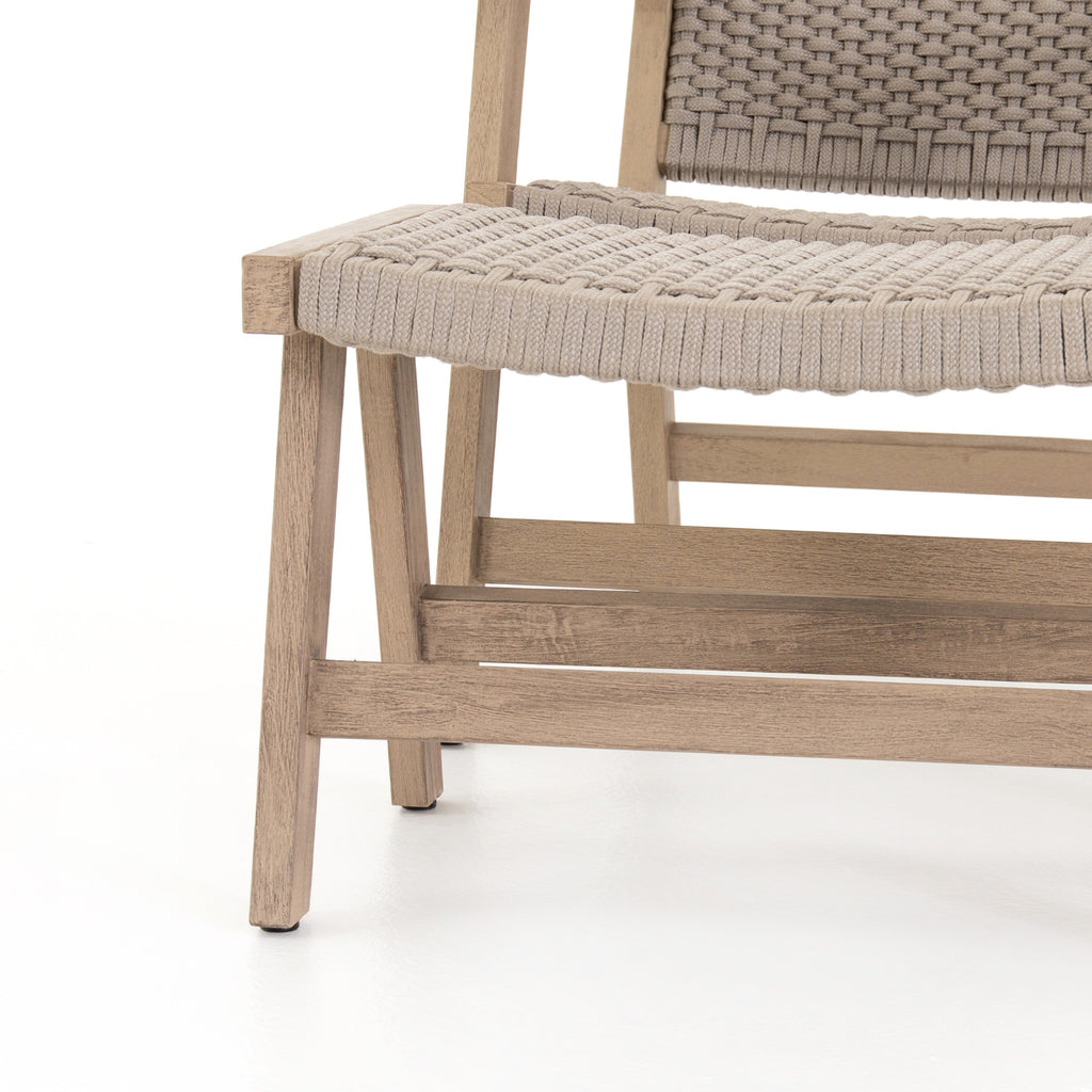 Weathered Teak Outdoor Chair + Ottoman