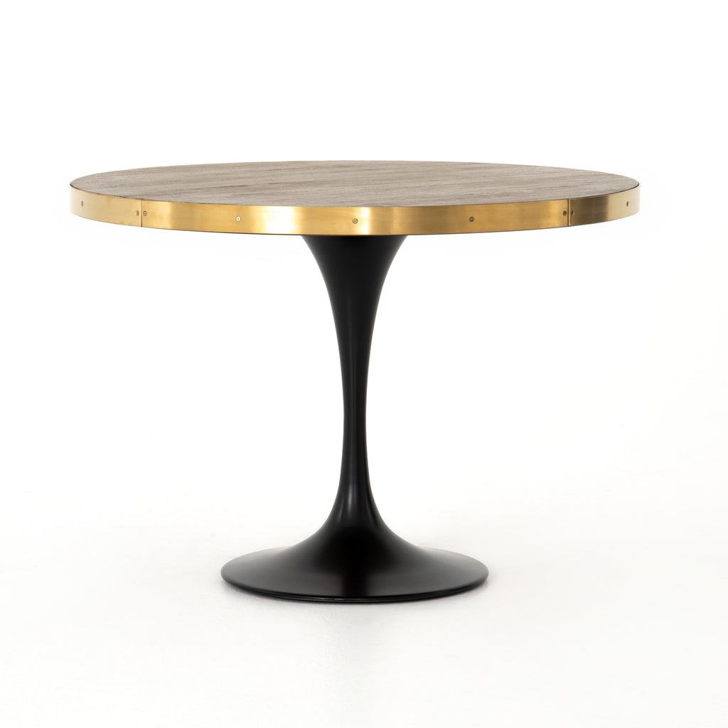 Hughes Brass Rimmed Oval Dining Table