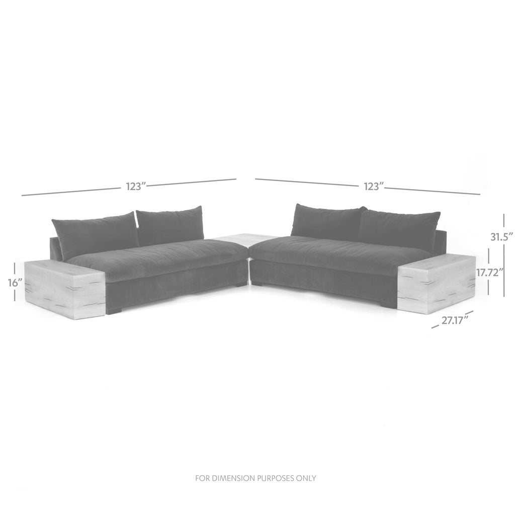 Aspen 2-Piece Sectional with Side Tables