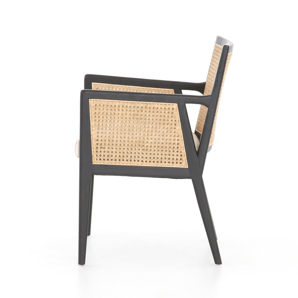 Natural Cane Dining Arm Chair