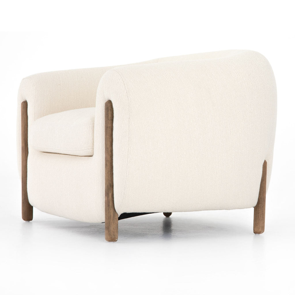 Ivory Curved Accent Chair