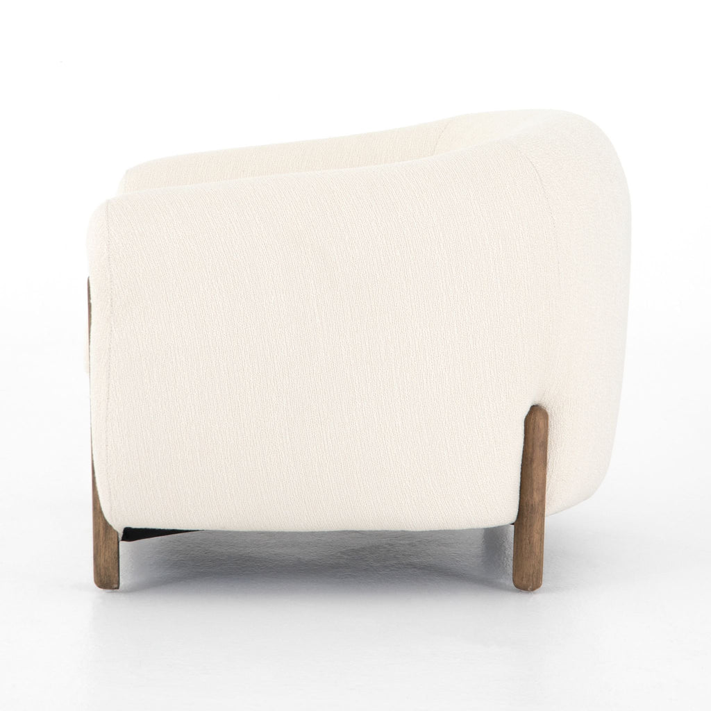 Ivory Curved Accent Chair