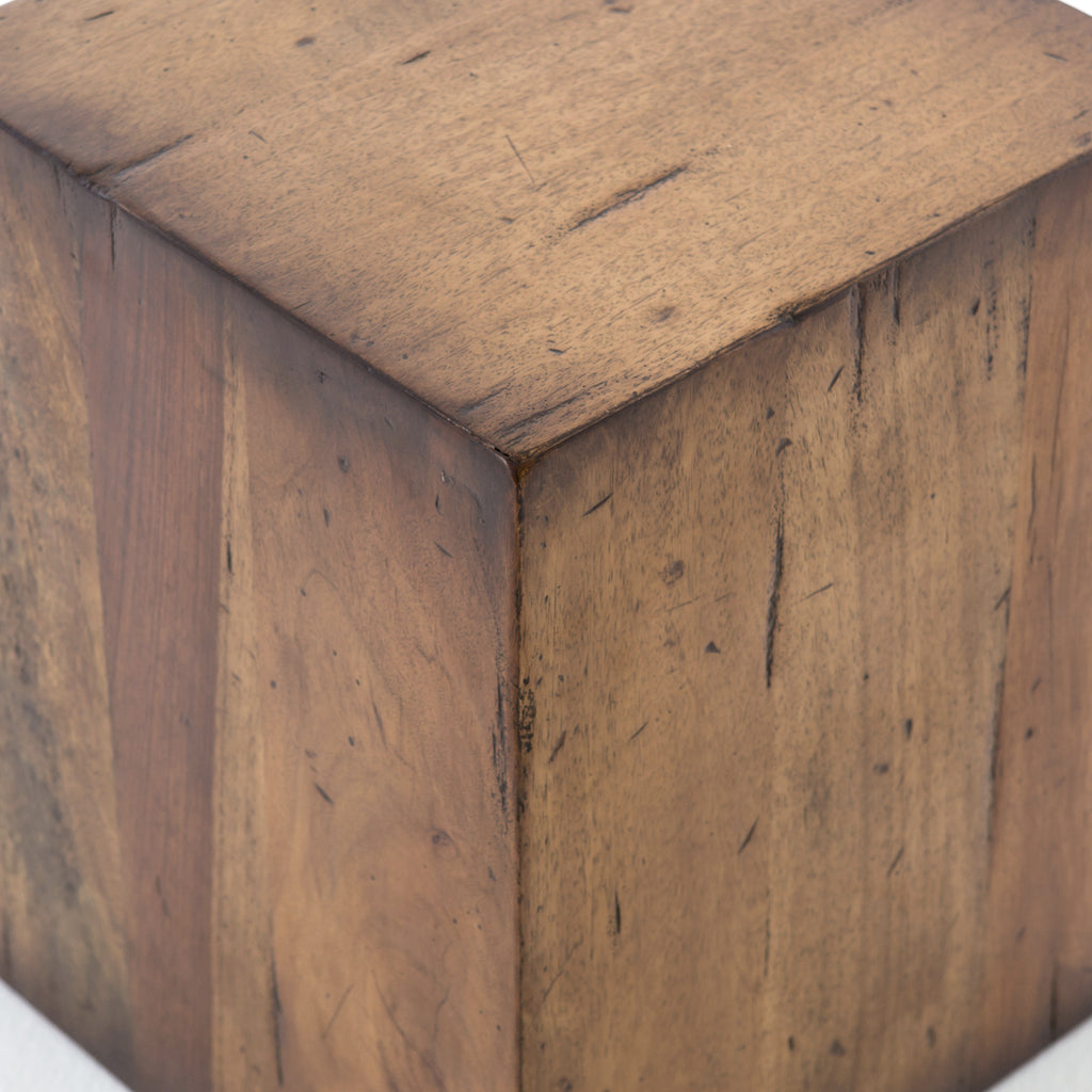 Knotted Fruitwood End Table