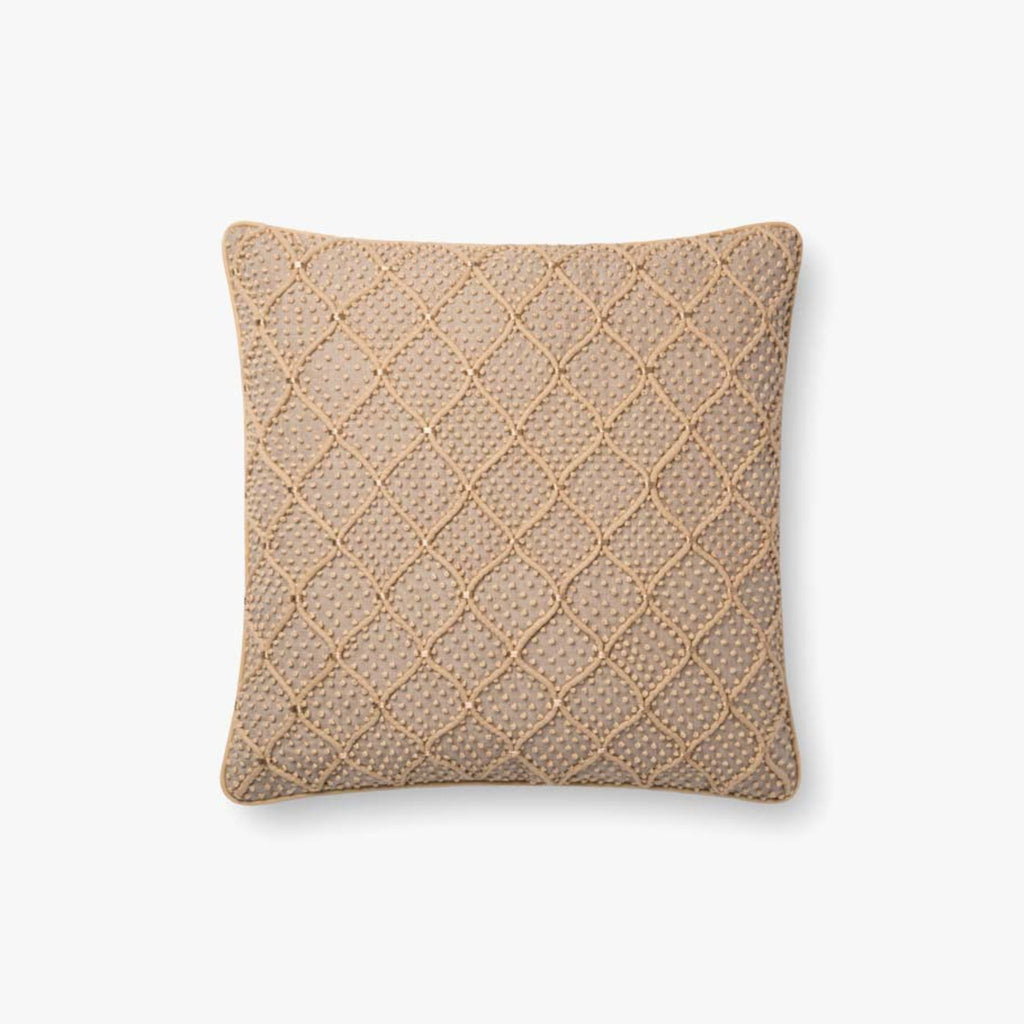 Natural / Gold Throw Pillow 18 x 18
