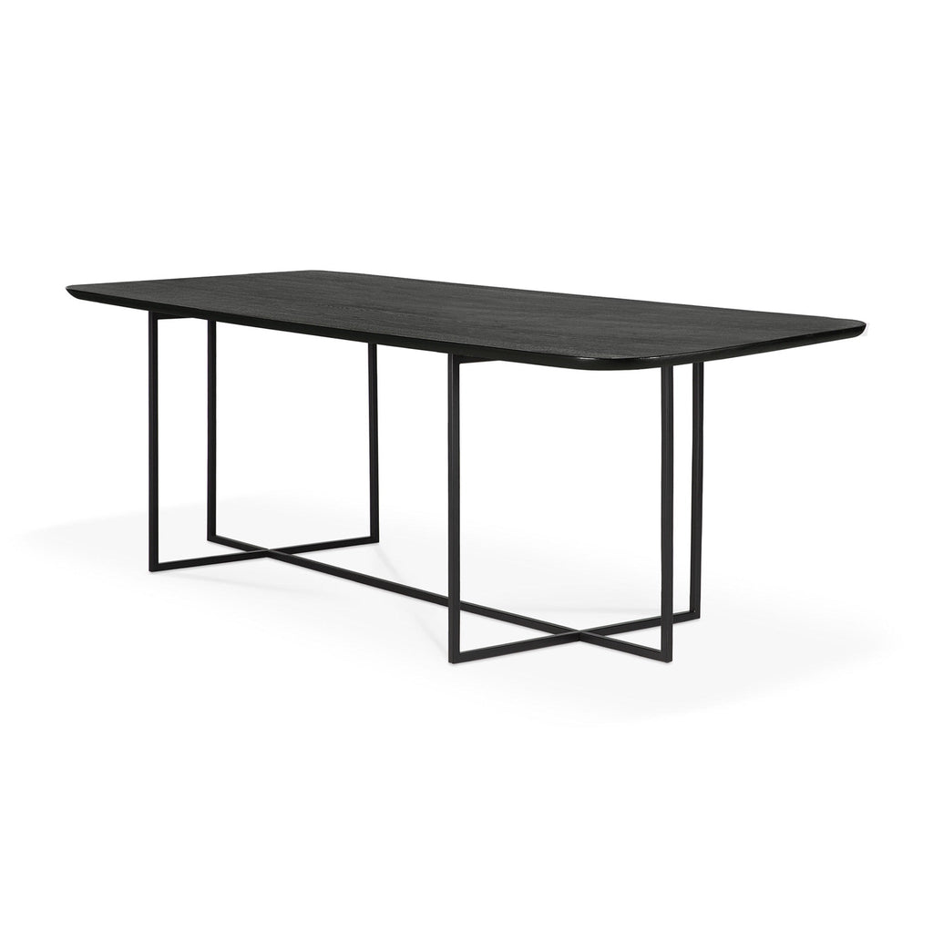 Oak Arc Black Dining Table - Sage InteriorsEthnicraftDining Table