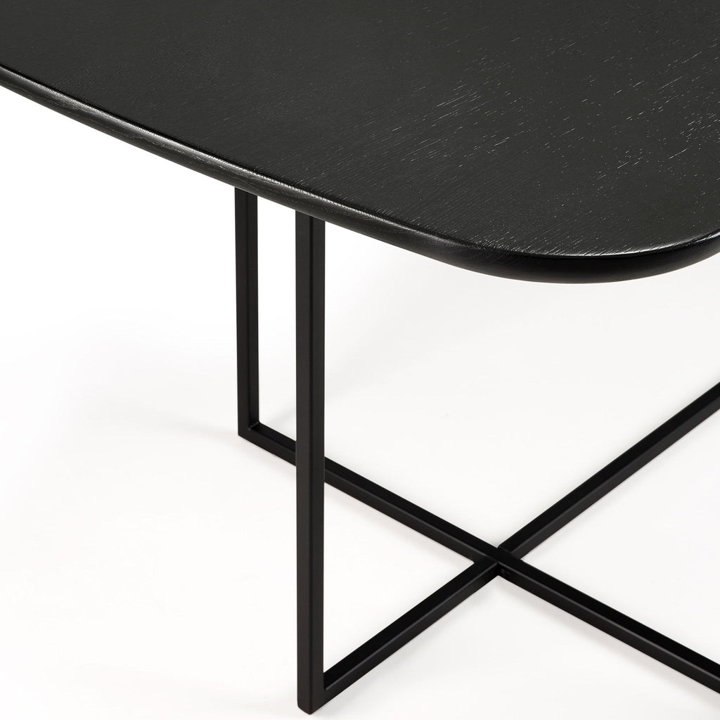 Oak Arc Black Dining Table - Sage InteriorsEthnicraftDining Table