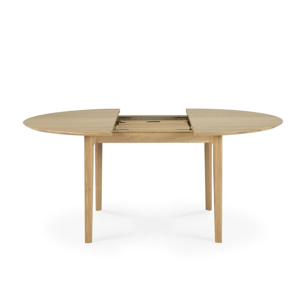 Bok Round Extendable Dining Table, Oak