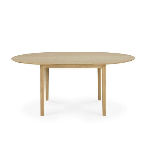Bok Round Extendable Dining Table, Oak
