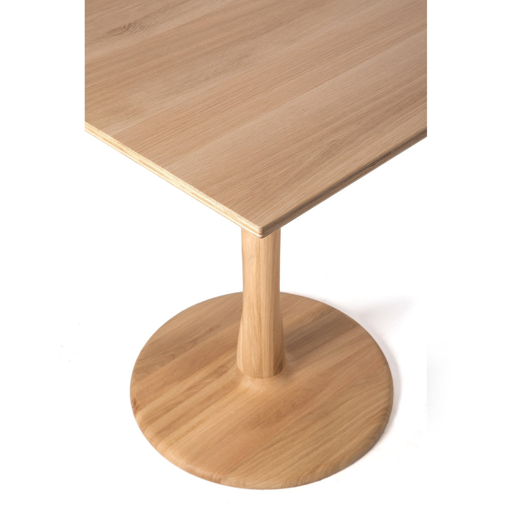 Oak Torsion Square Dining Table Delivered to you Sooner